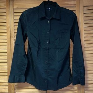 GAP Black Long Sleeve Polo